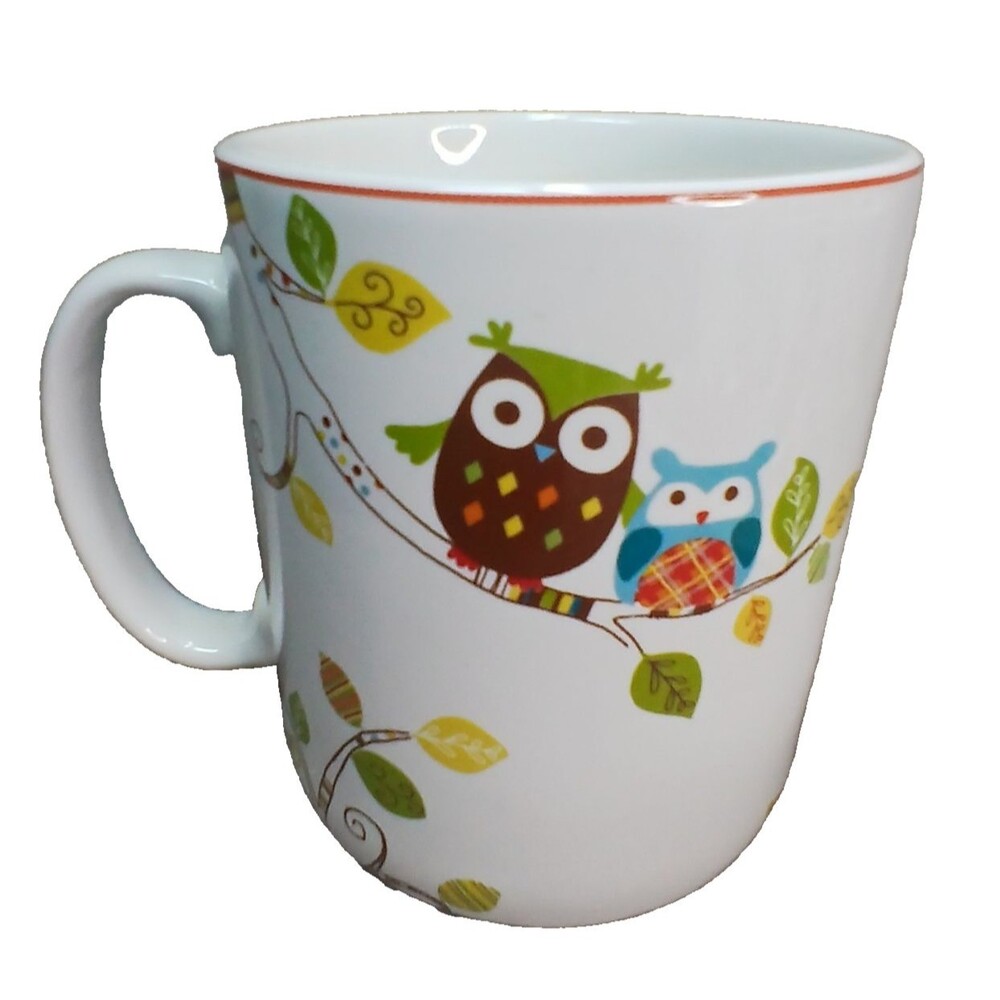 Owl Coffee Cup Large 222 Fifth Owl Enchanted Woods Ceramic Coffee Mug 24 oz